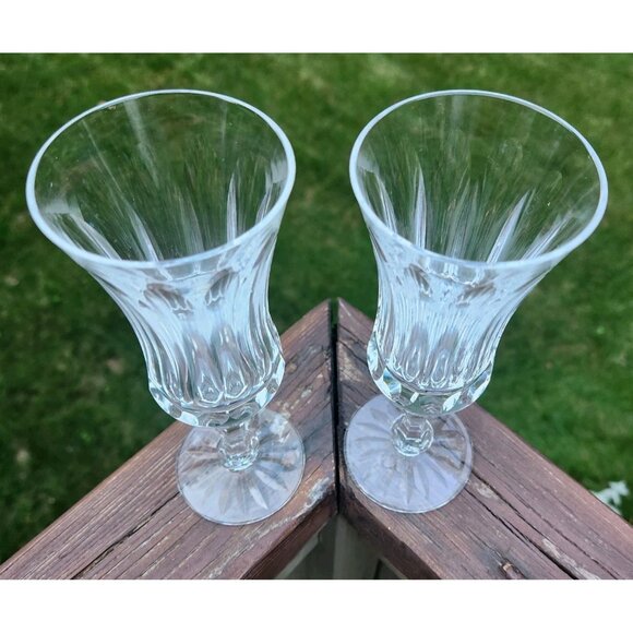 2 Waterford Innisfail Crystal Flute Champagne Glass Flared Panel Stemware 7 3/4” - Picture 2 of 7